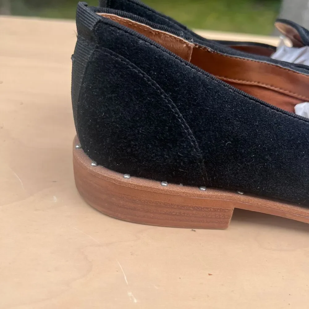 Franco Sarto Women's JEELA Black Slipper Leather Low Heel Slip On Shoes Used 9